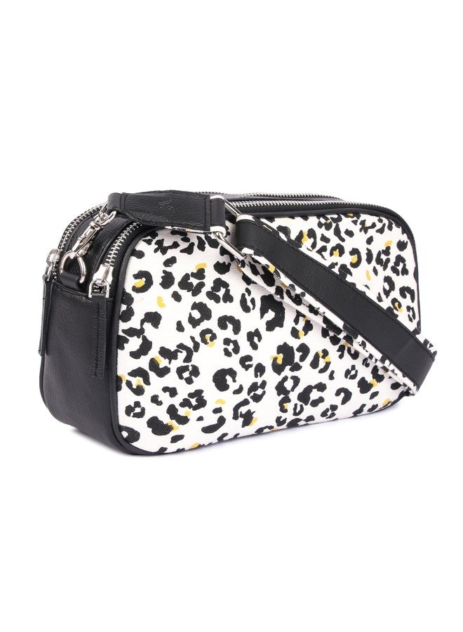 VASA Leopard Print Crossbody Bag, Black and White - Image 3